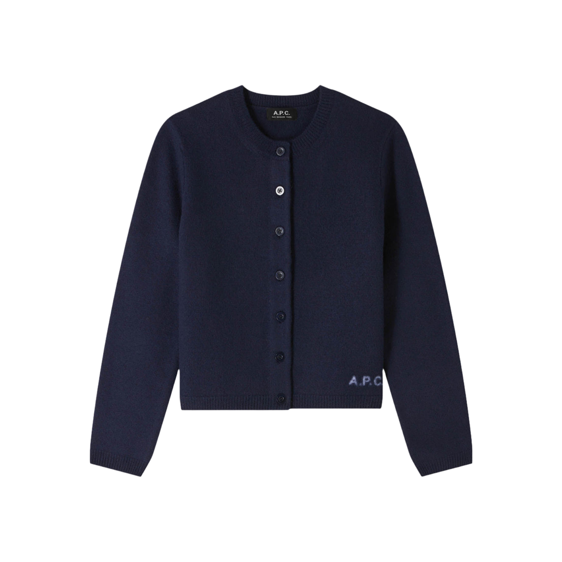 (W) 아페쎄 울 가디건 다크 네이비((W) A.P.C. Wool Cardigan Dark Navy)