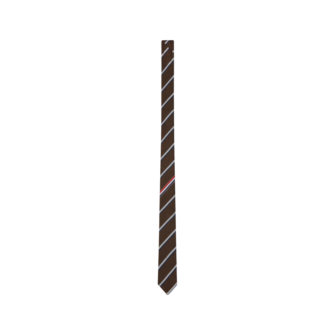 톰브라운 쉐도우 스트라이프 피케 위브 타이 브라운(Thom Browne Shadow Stripe Pique Weave Tie Brown)