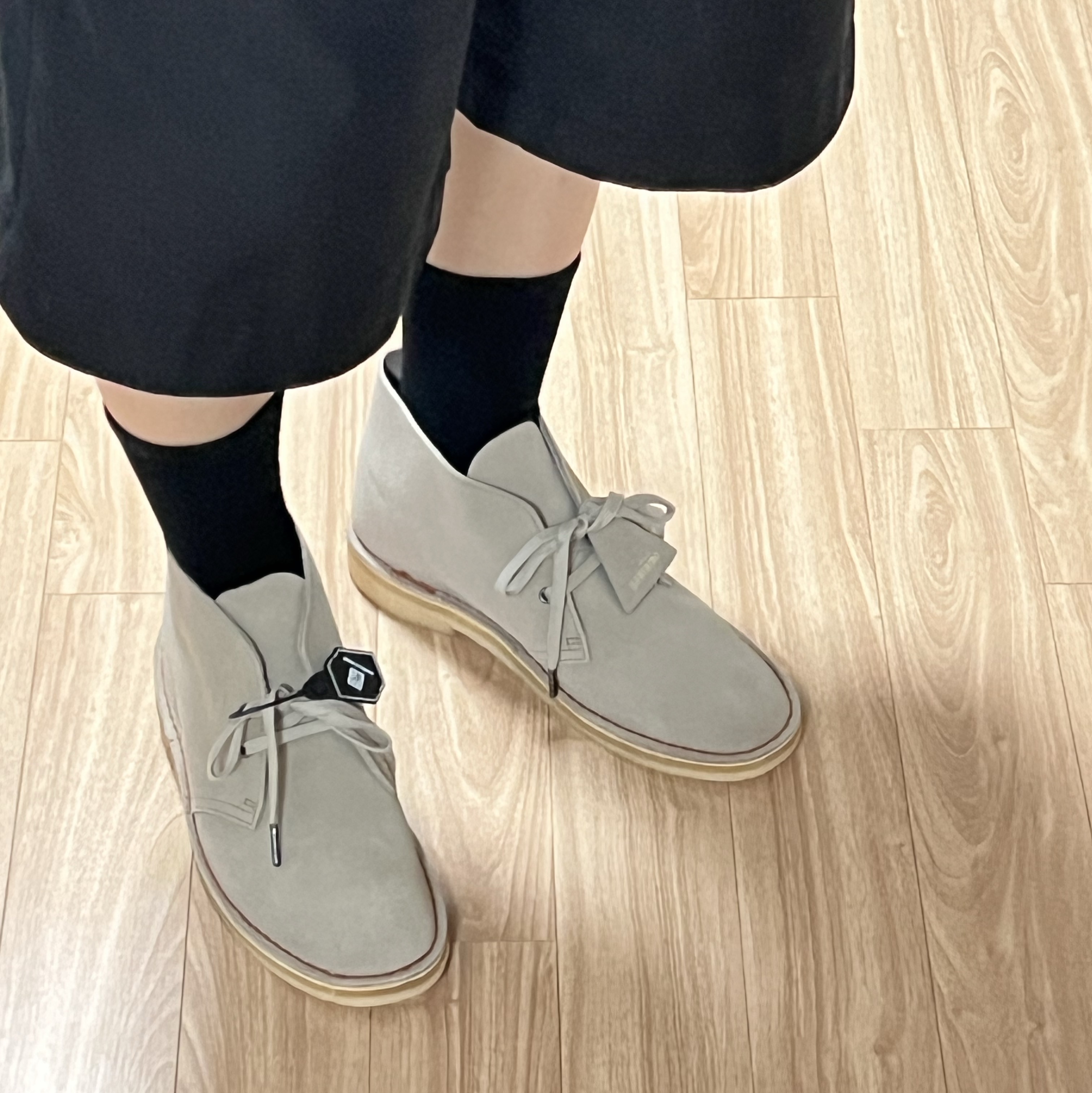 Clarks Desert Boot Sand Suede 착용 스타일 - 2