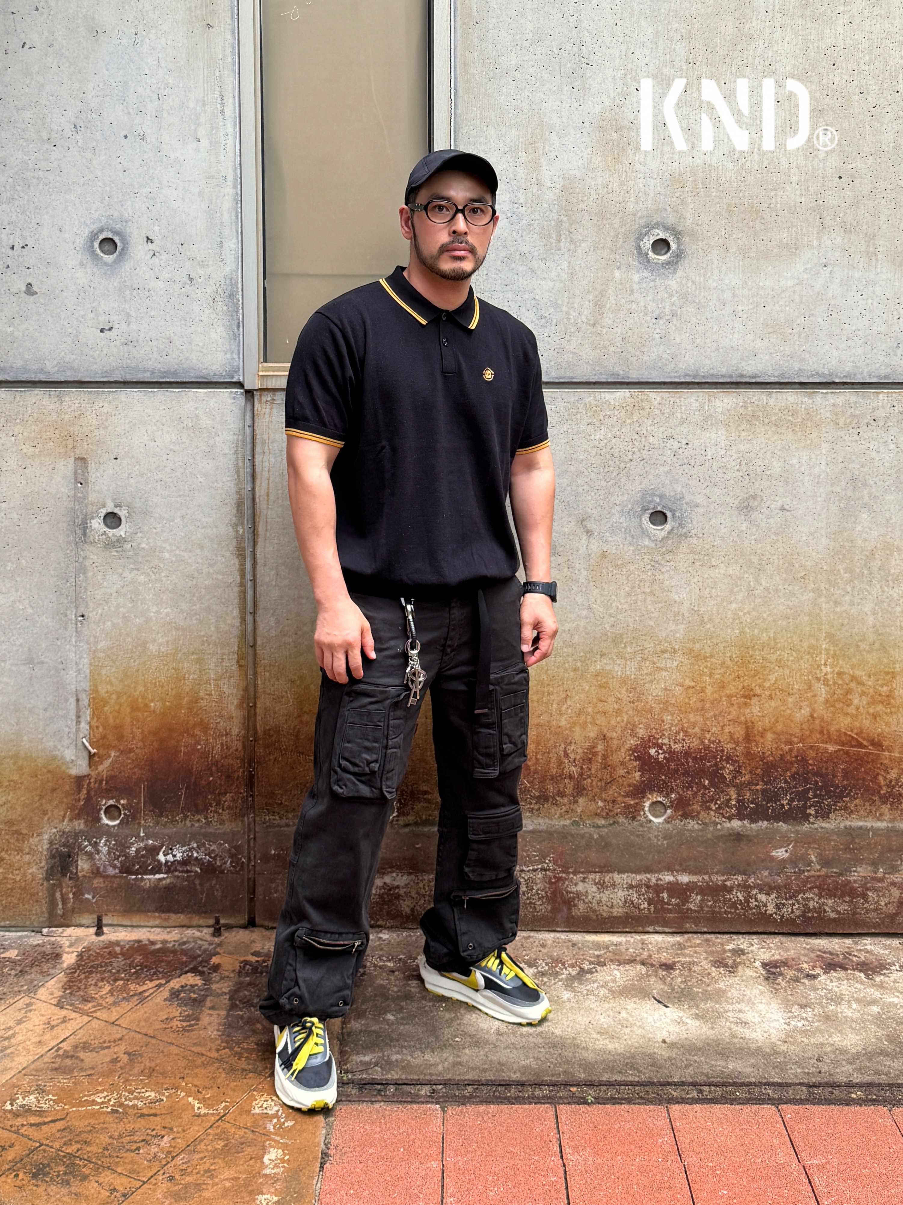 Nike x Sacai x Undercover LDWaffle Black Bright Citron 착용 스타일 - 1