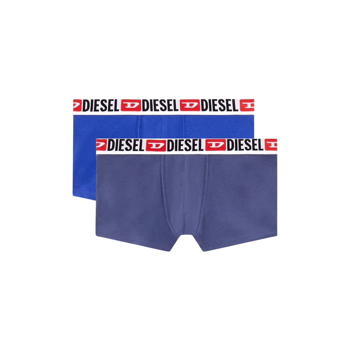00SMKX0DDAI-E6833 Diesel Umbx Damien Logo Waistband Boxers Briefs Blue (2 Pack)