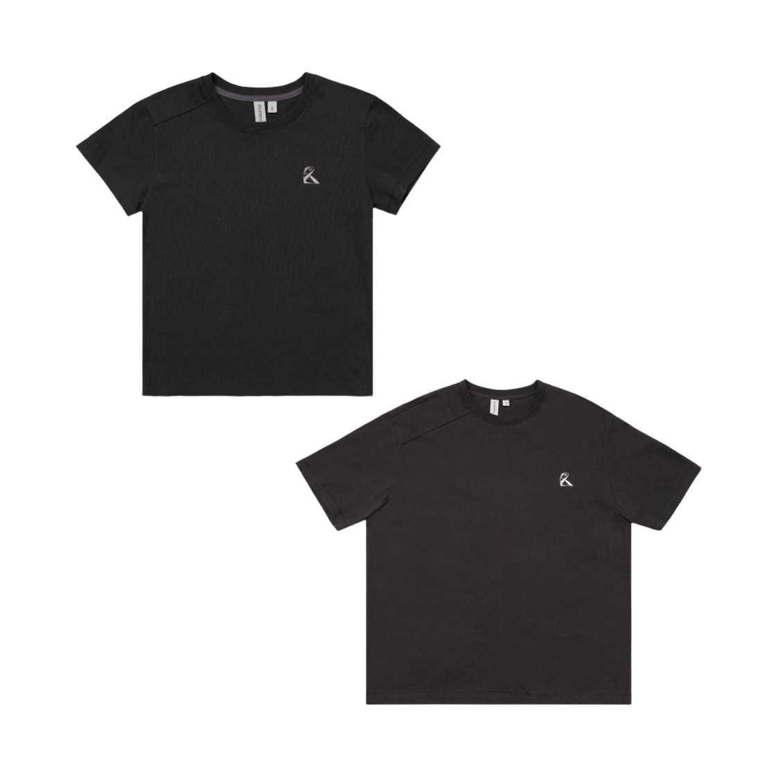 R-25-SU01_1 Riomeu Symbol Logo Short Sleeve T-Shirt Charcoal