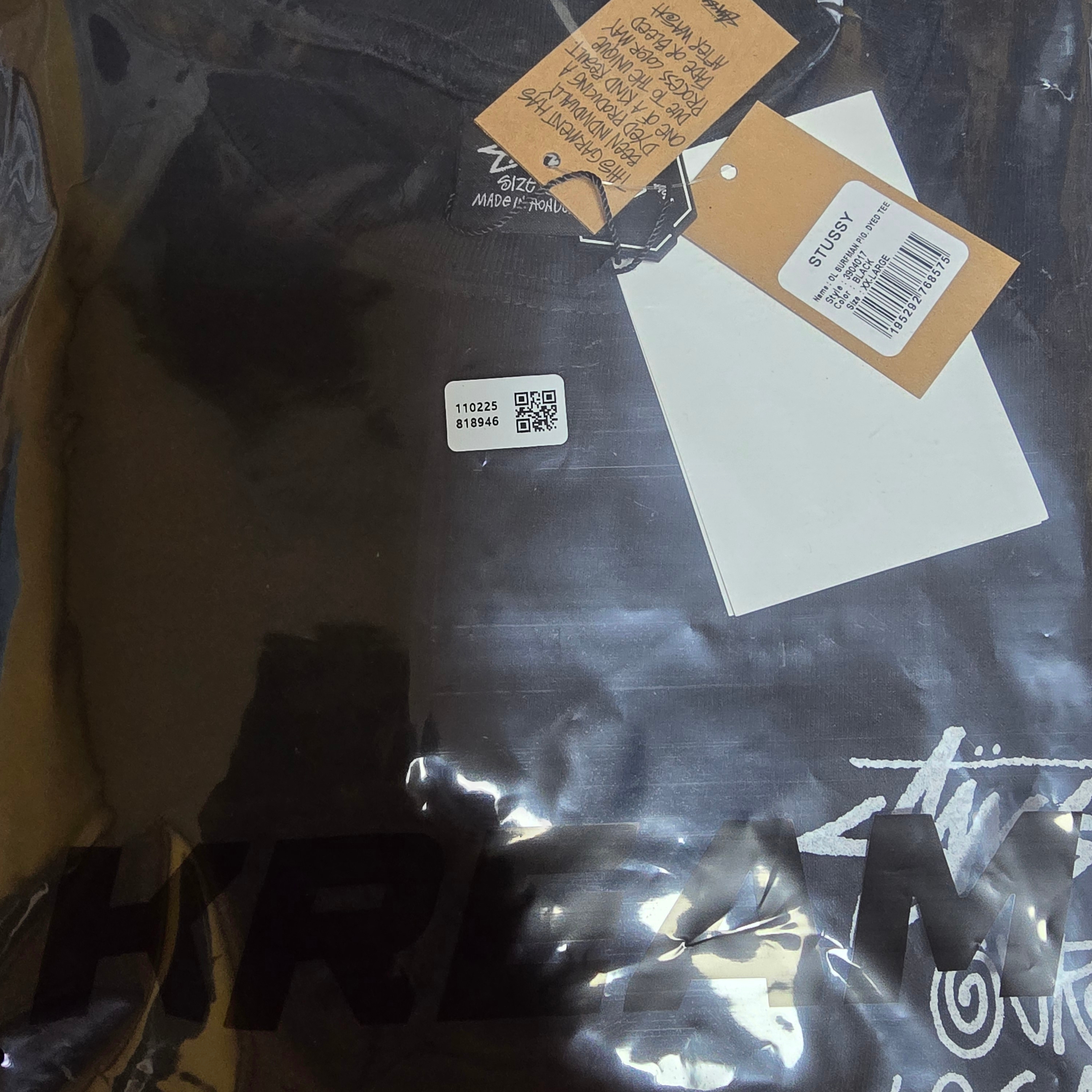 Stussy x Our Legacy Surfman Pigment Dyed T-Shirt Black 착용 스타일