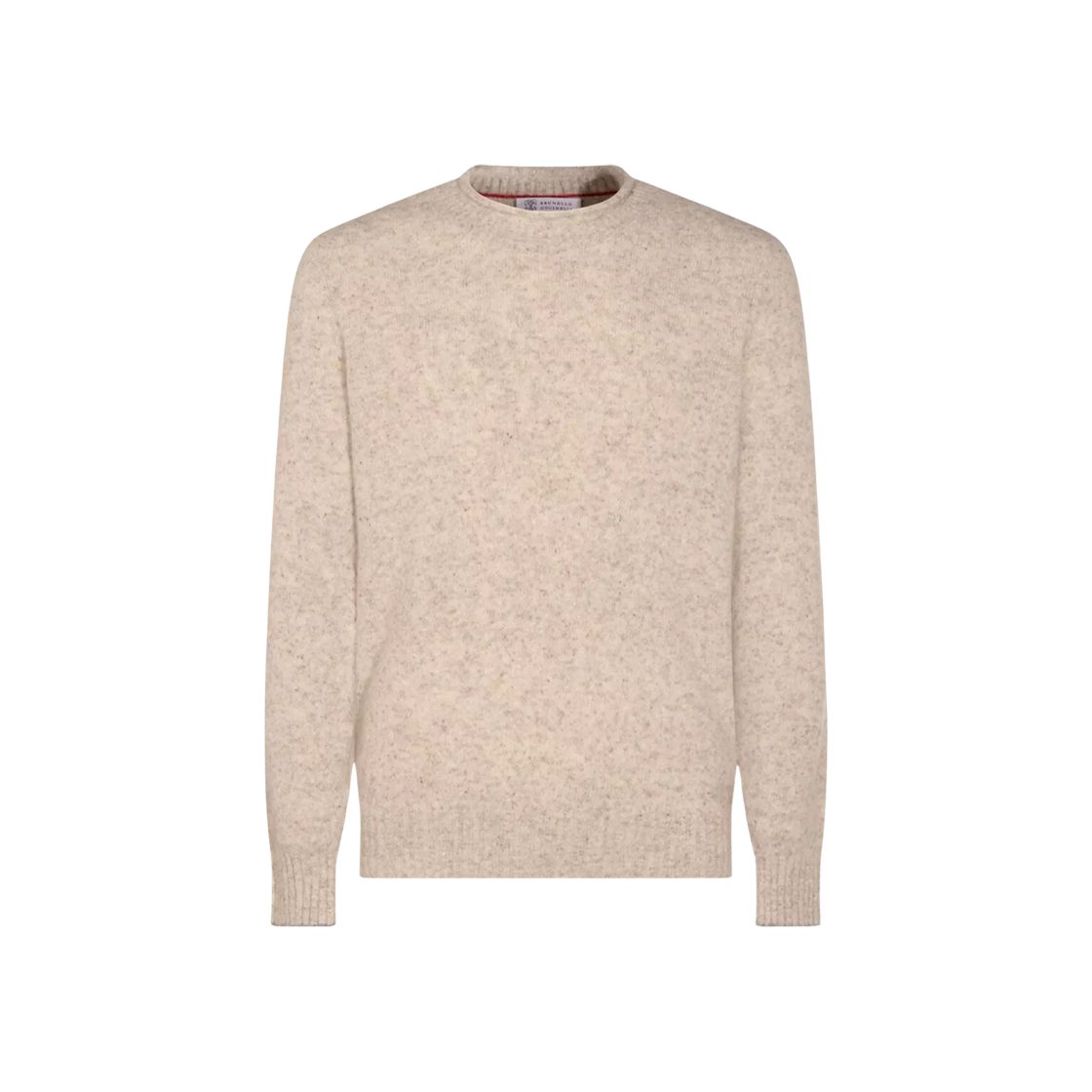 브루넬로 쿠치넬리 소프트 텍스처드 립드 크루넥 스웨터 라이트 그레이(Brunello Cucinelli Ribbed Crewneck Sweater with Soft Texture Light Grey) - 1