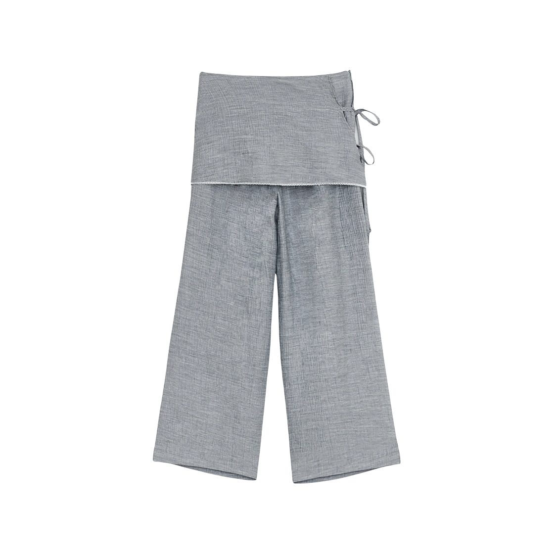 (W) 허그유어스킨 스커트 레이어드 팬츠 그레이((W) hugyourskin Skirt Layered Pants Gray) - 2