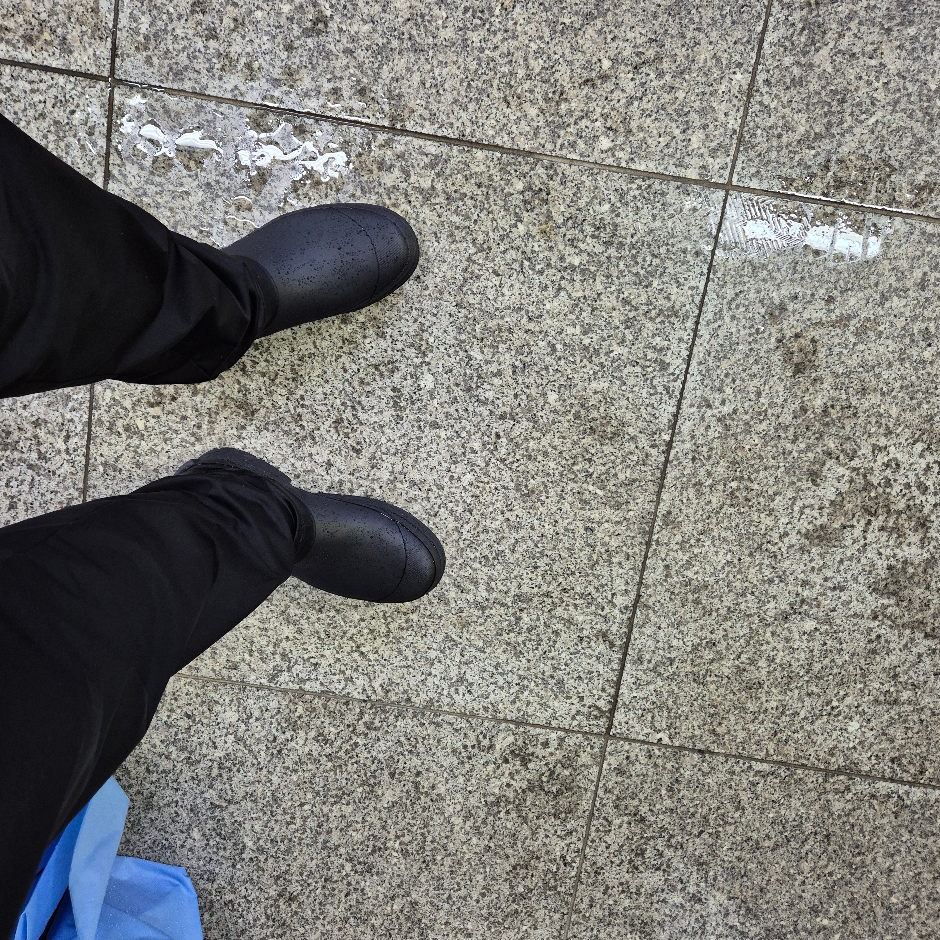 Barbour Nimbus Wellingtons Black 착용 스타일