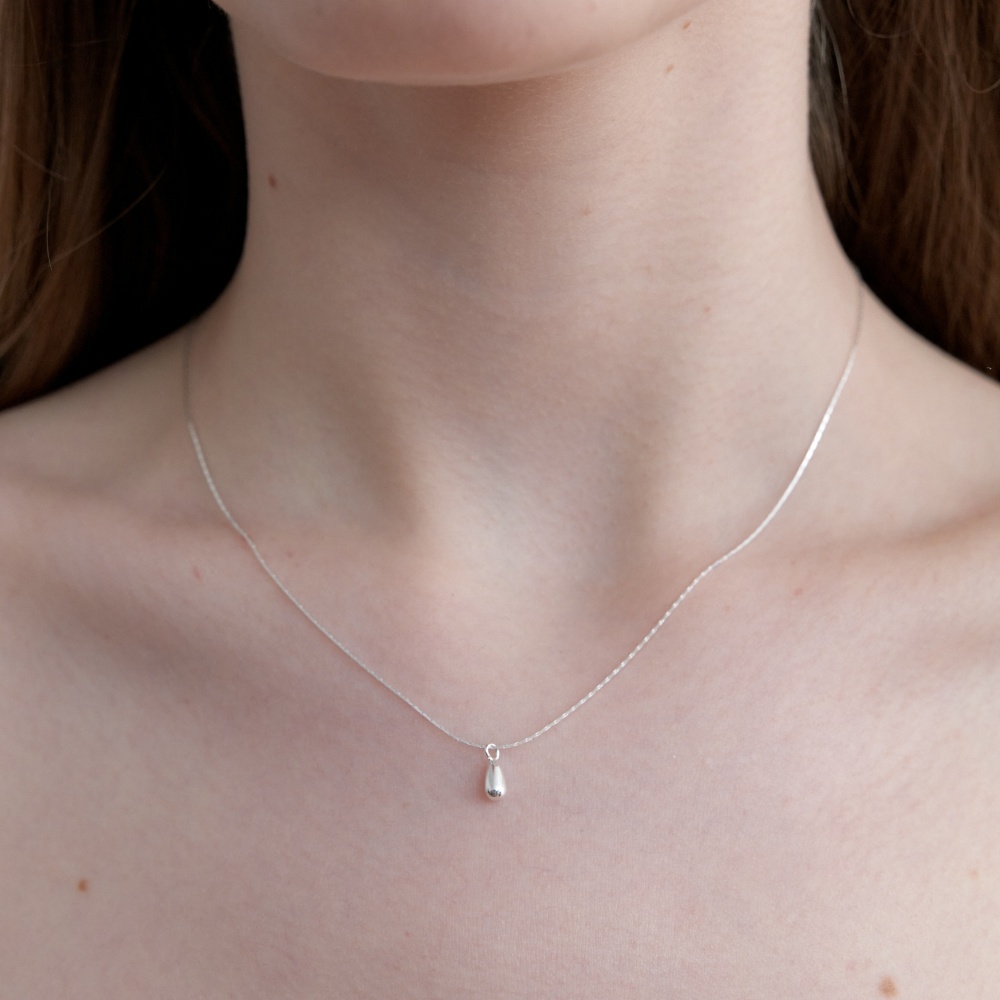 러브미몬스터 [실버] 티니 드롭 목걸이 실버(lovememonster [Silver] Tini Drop Necklace Silver) - 2