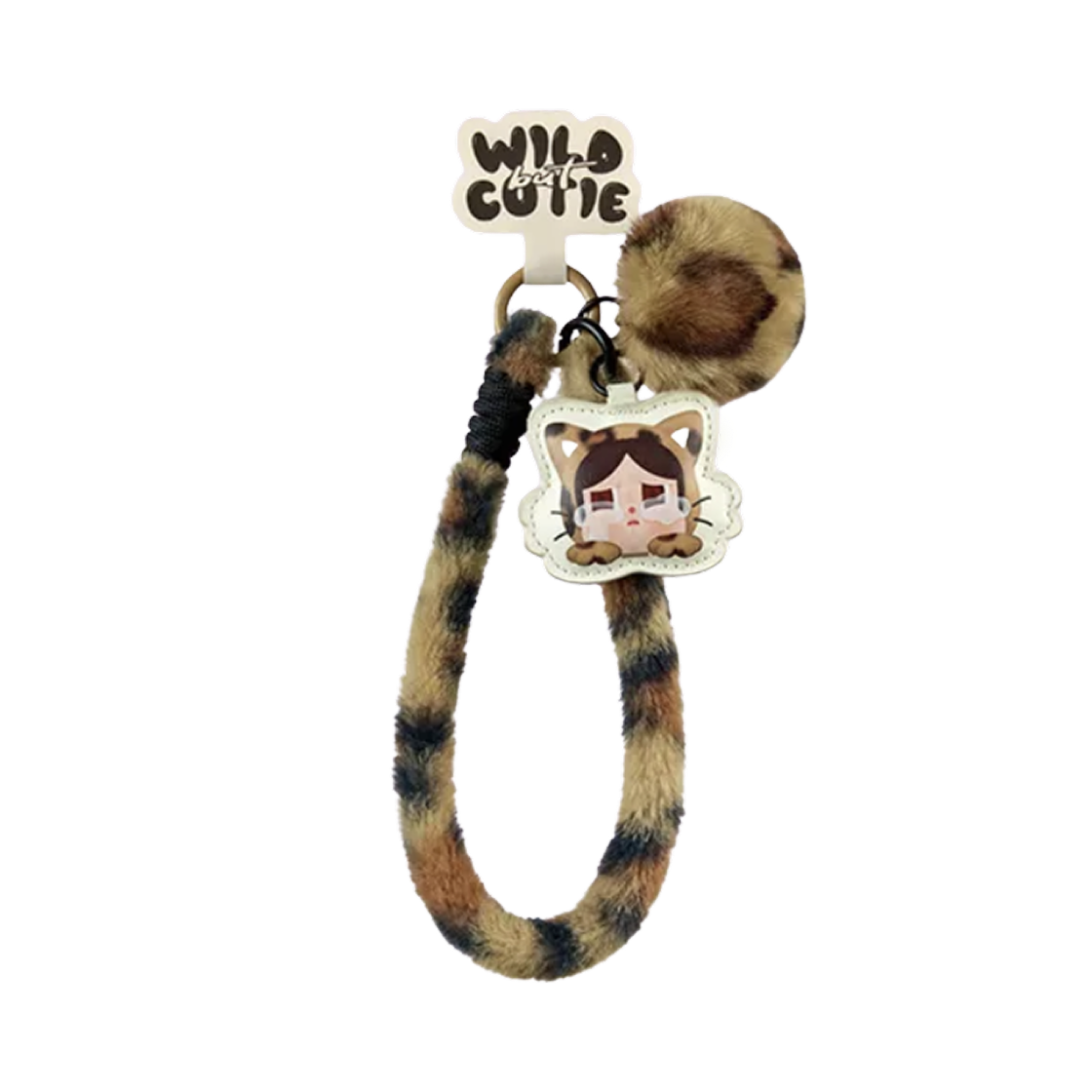 팝마트 크라이베이비 표범 냥이 시리즈 폰 참 와일드 냥이 (개봉 박스)(Pop Mart Crybaby Wild But Cutie Series Phone Charm Wild Cutie (Opened Case))