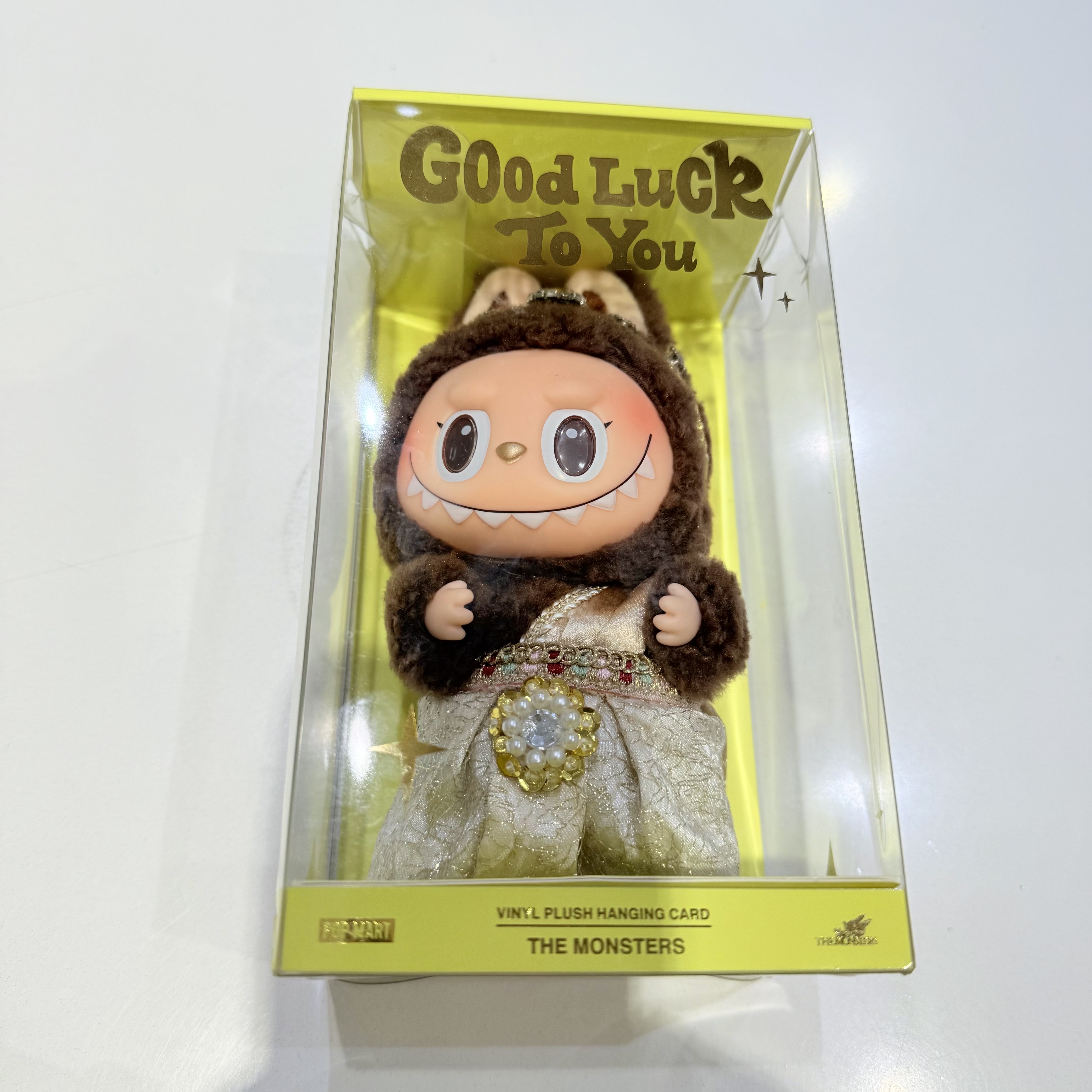 Pop Mart Labubu Good Luck To You Vinyl Plush Doll Pendant 착용 스타일 - 1