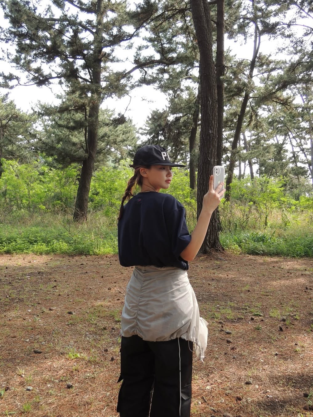 Sports Dept Line Logo T-shirt Navy, Salomon XT-6 ADV Black 착용 스타일 - 8
