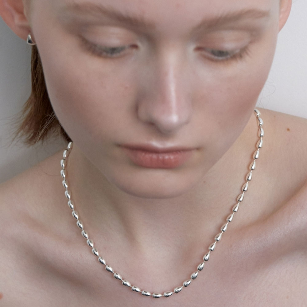 러브미몬스터 이지 물방울 체인목걸이 실버(lovememonster Easy Drops Chain Necklace Silver) - 3