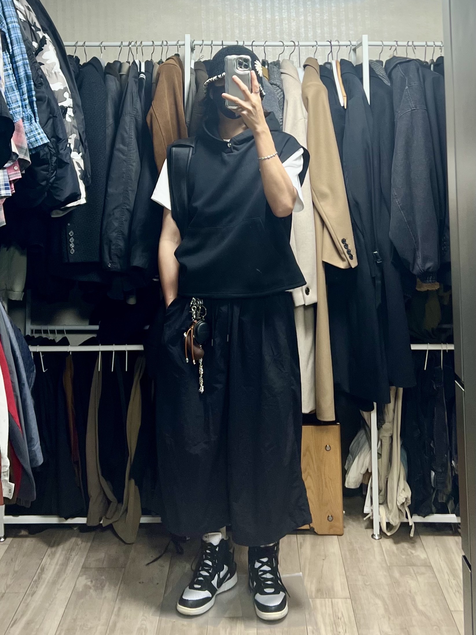 Nike x Ambush Dunk High Black 착용 스타일