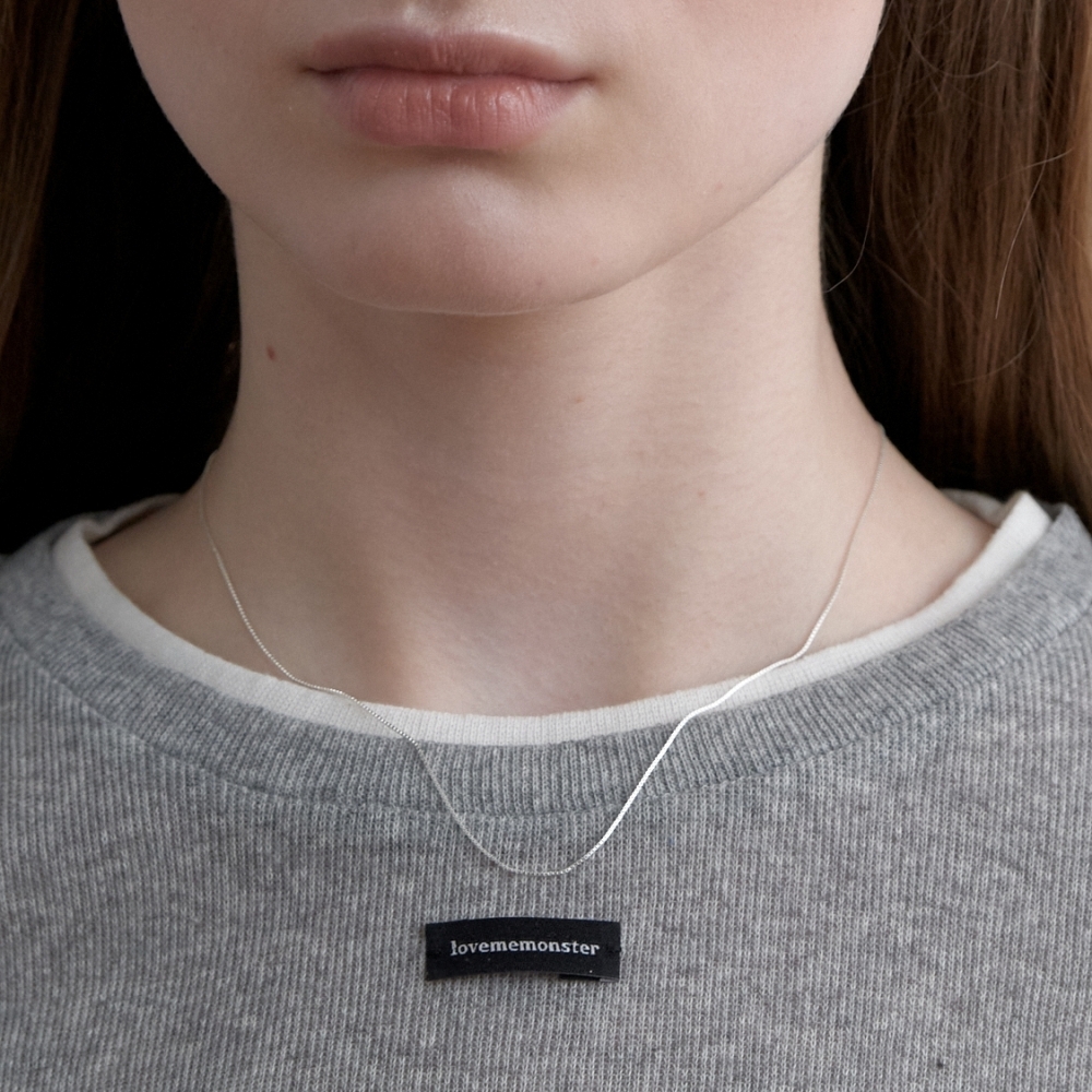 러브미몬스터 [실버] 퓨어 박스 체인목걸이 실버(lovememonster [Silver] Pure Box Chain Necklace Silver) - 2