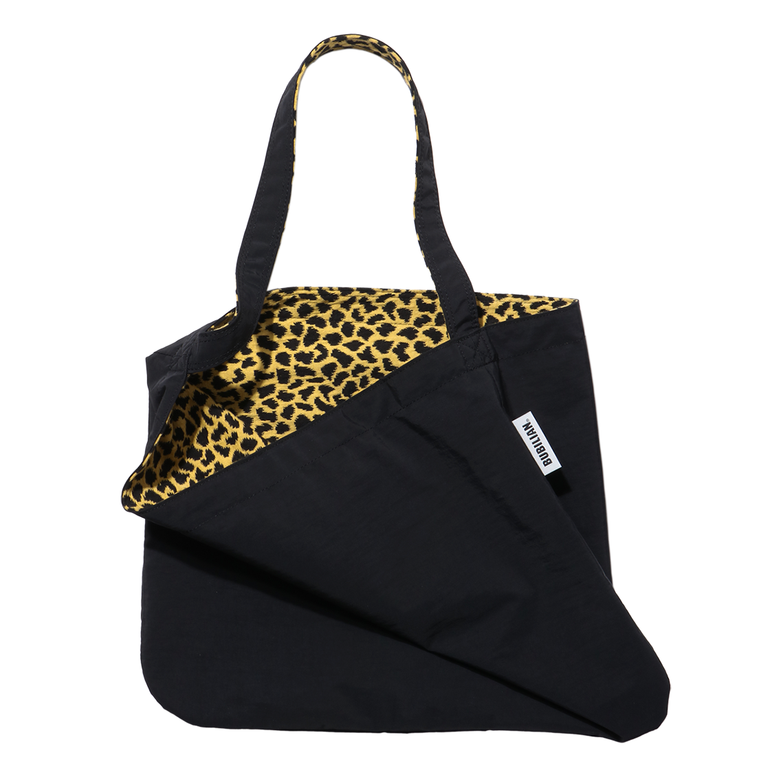 버빌리안 시오 리버서블 에코백 숏옐로우호피&블랙(Bubilian Seio Reversible Eco Bag Shortyellow leopard print&Black)