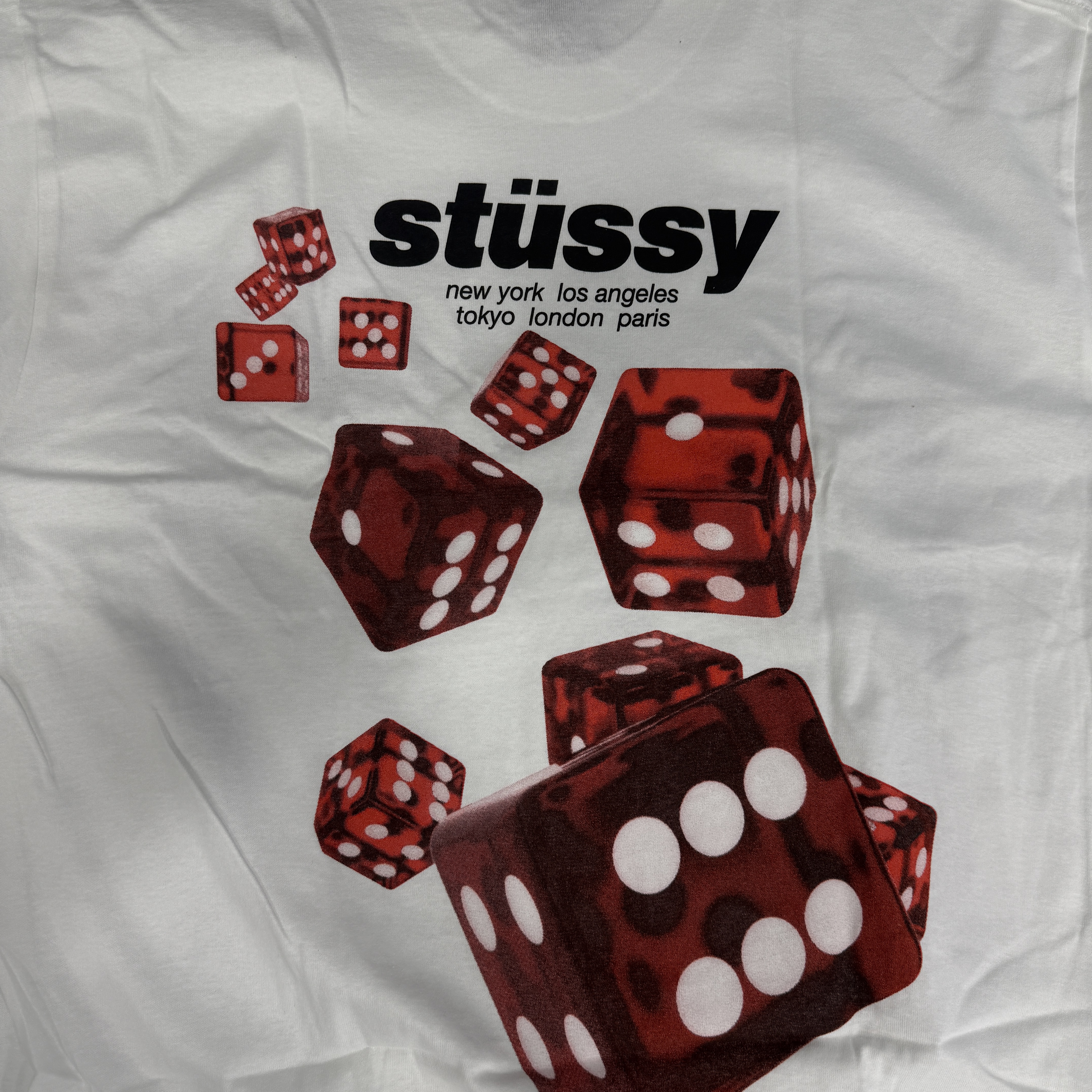 Stussy Rollers T-Shirt White 착용 스타일 - 2