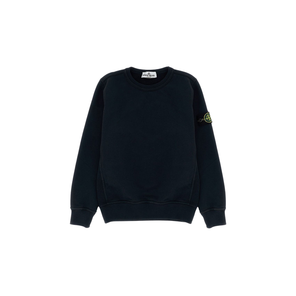(키즈) 스톤 아일랜드 6100001 와펜 패치 스웨트셔츠 블랙 - 25FW((Kids) Stone Island 6100001 Wappen Patch Sweatshirt Black - 25FW) - 1