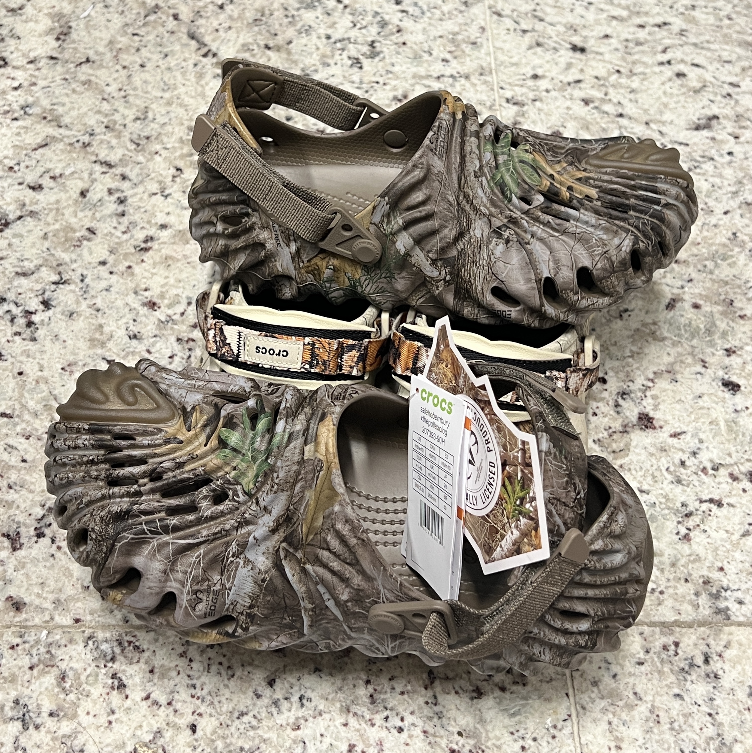Crocs Echo Clog Real Tree Bone, Crocs x Salehe Bembury Real Tree Camo 착용 스타일