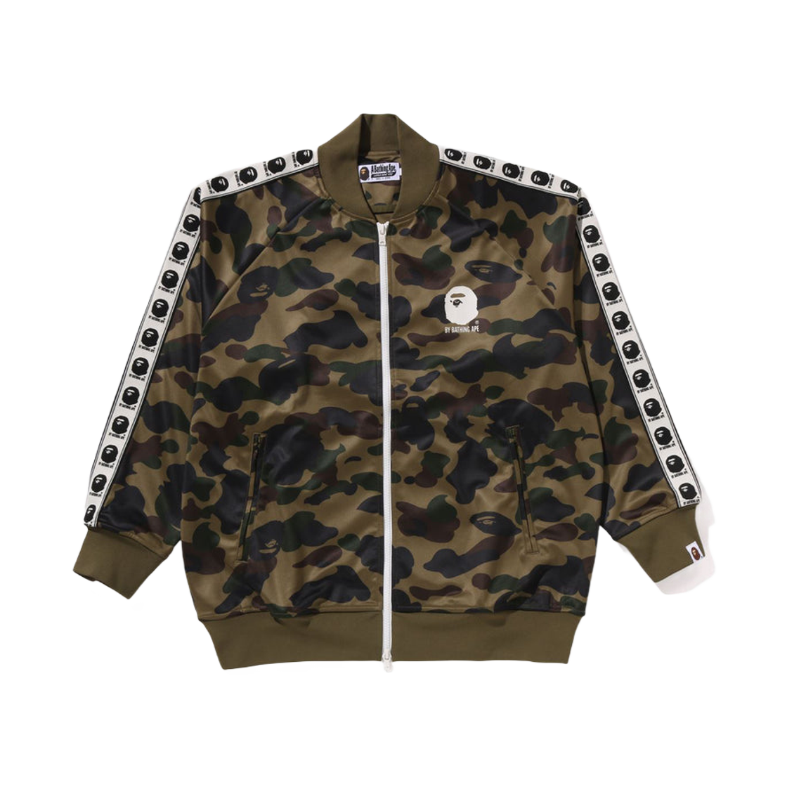베이프 퍼스트 카모 릴렉스드 핏 트랙 자켓 그린(BAPE 1st Camo Relaxed Fit Track Jacket Green)