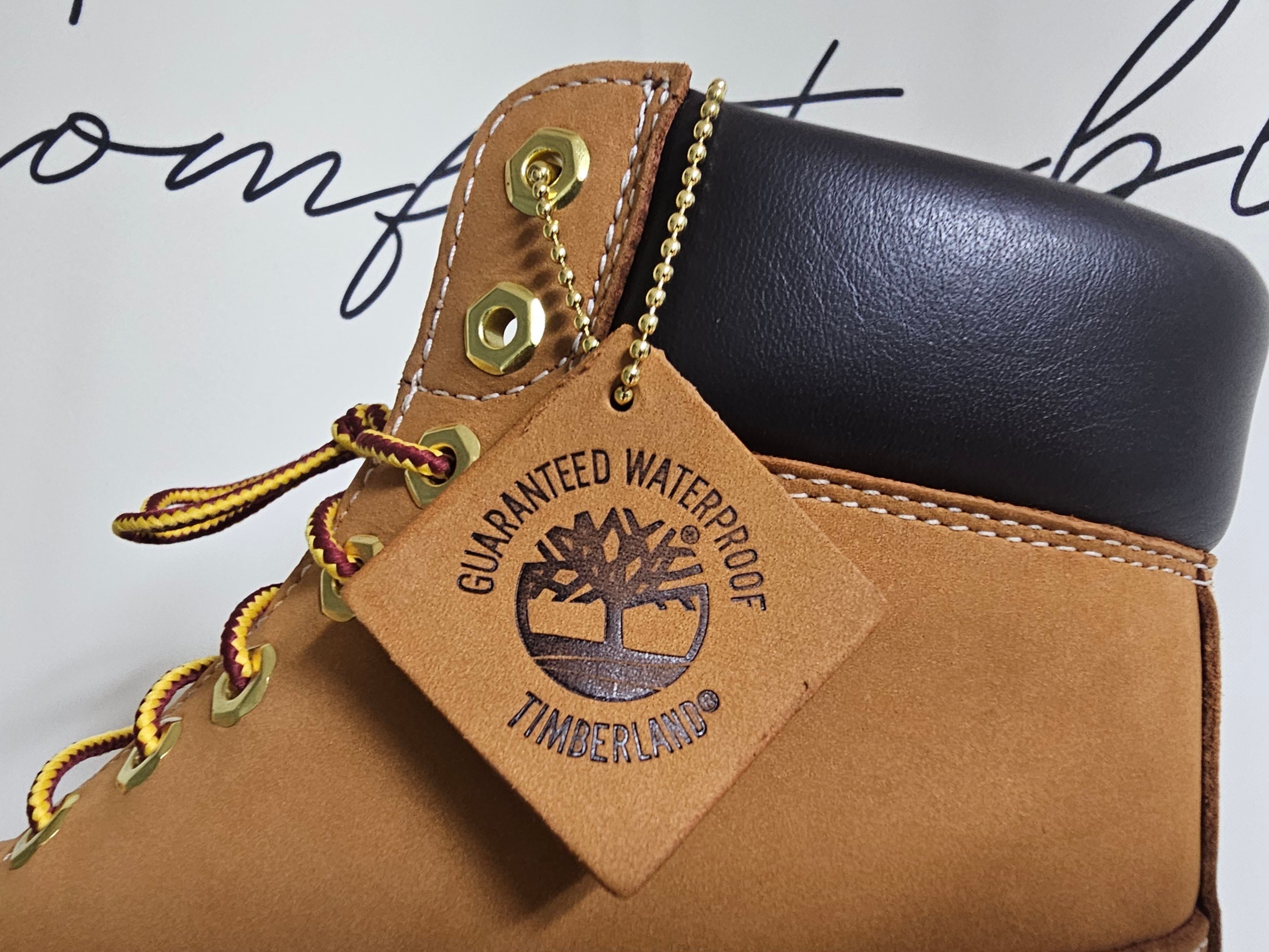 Timberland Premium 6 inch Waterproof Boot Wheat Nubuck - Medium 착용 스타일 - 2