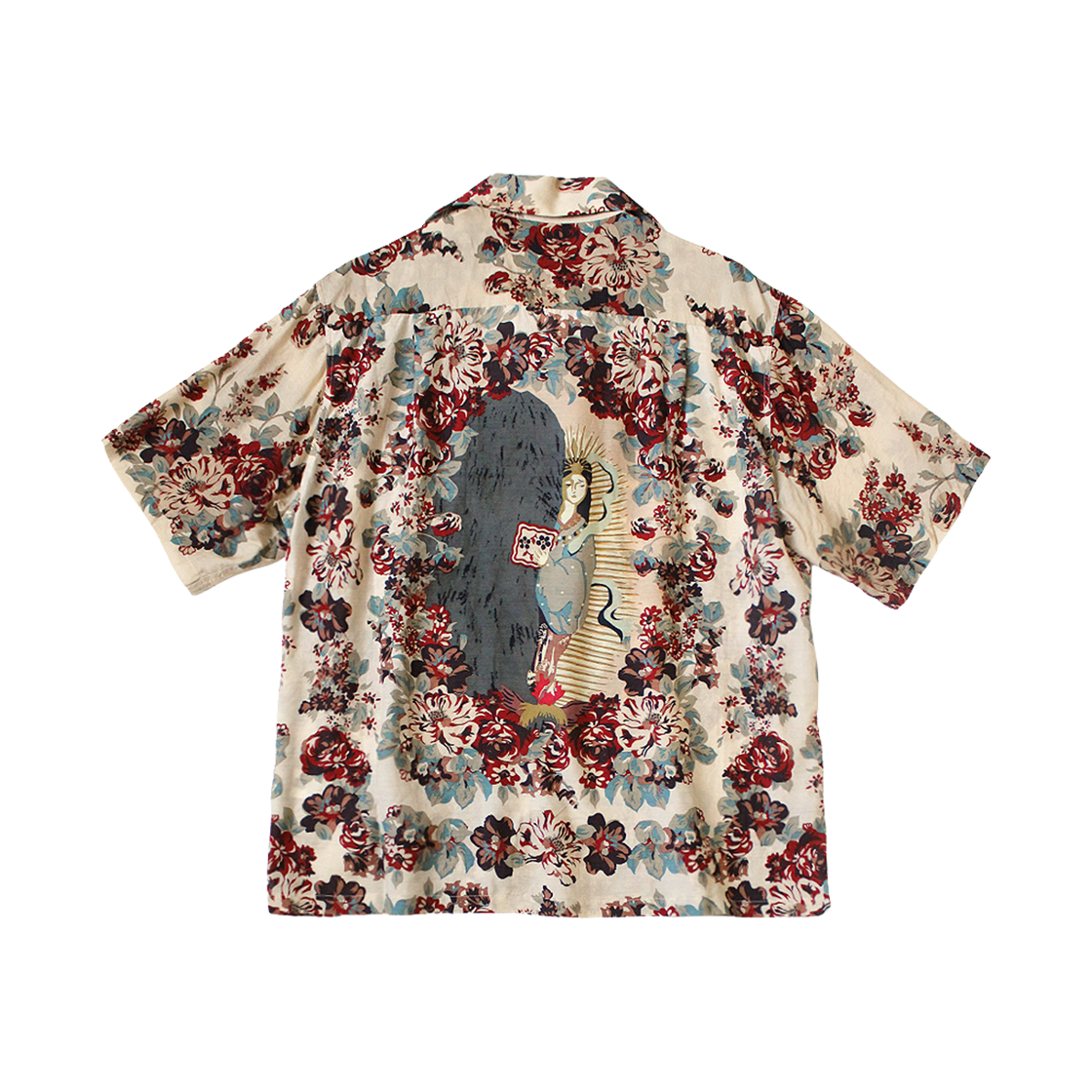 캐피탈 실크 레이온 샹페트르 아마터레이스 패턴 랭글 칼라 알로하 셔츠 키나리(Kapital Silk Rayon Champetre A.Ma.Ter.La.Ce Pattern Wrangle Collar Aloha Shirt Kinari) - 2