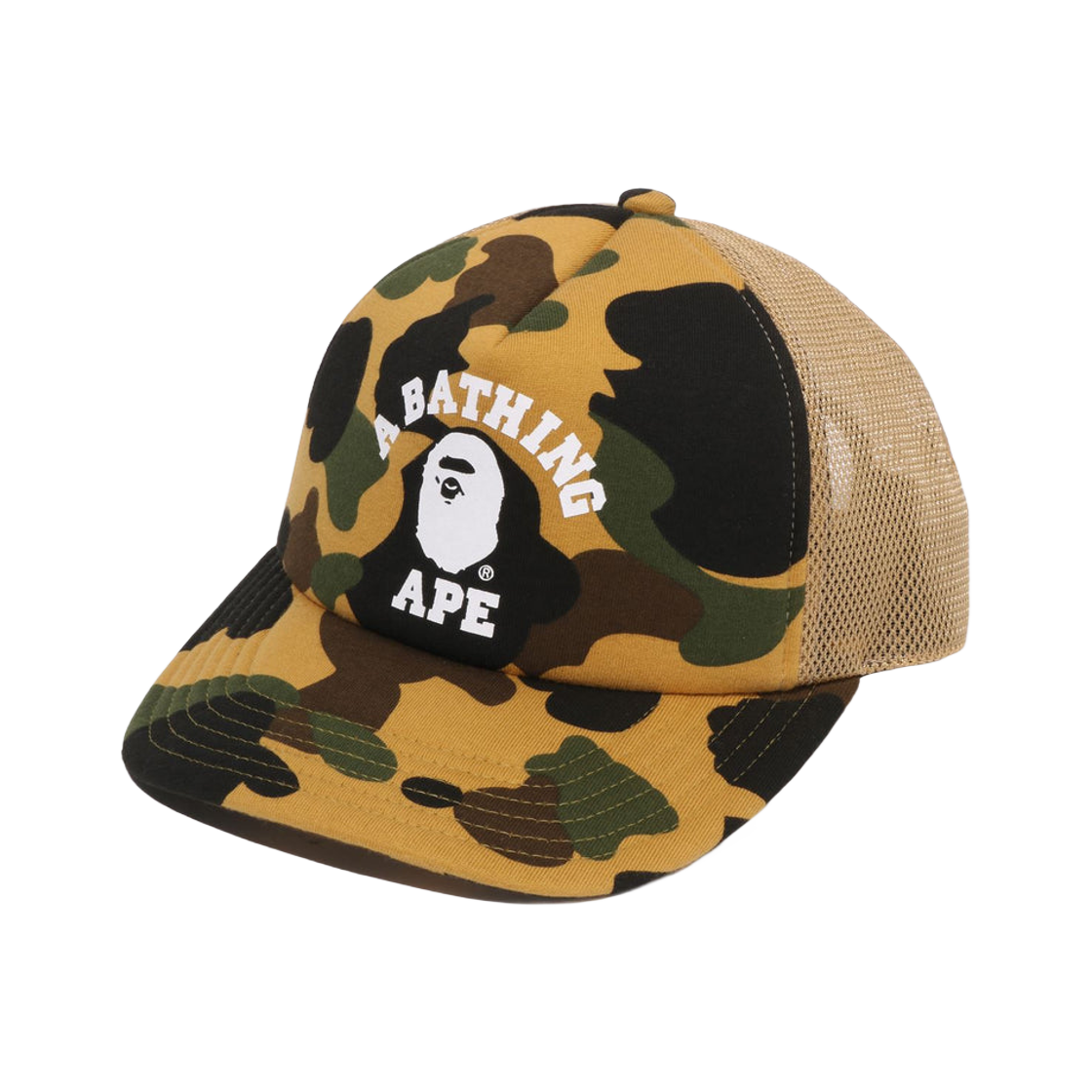 베이프 퍼스트 카모 컬리지 메쉬 캡 옐로우(BAPE 1st Camo College Mesh Cap Yellow)