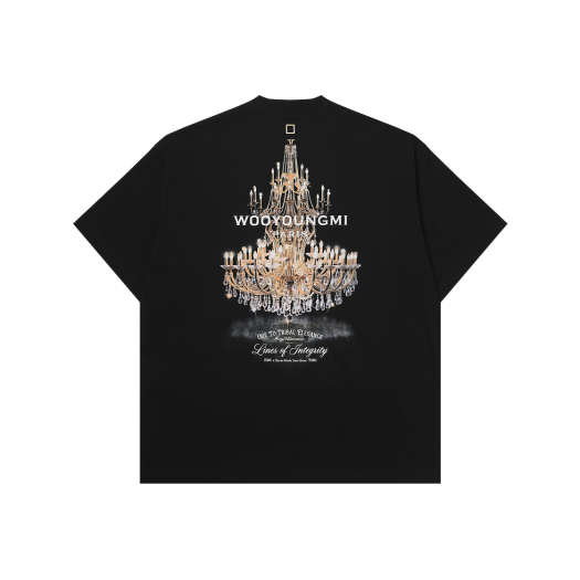 W253TS04708B Wooyoungmi Chandelier Back Logo T-Shirt Black - 25FW