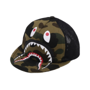 (Kids) BAPE 1st Camo Shark Mesh Cap Green
