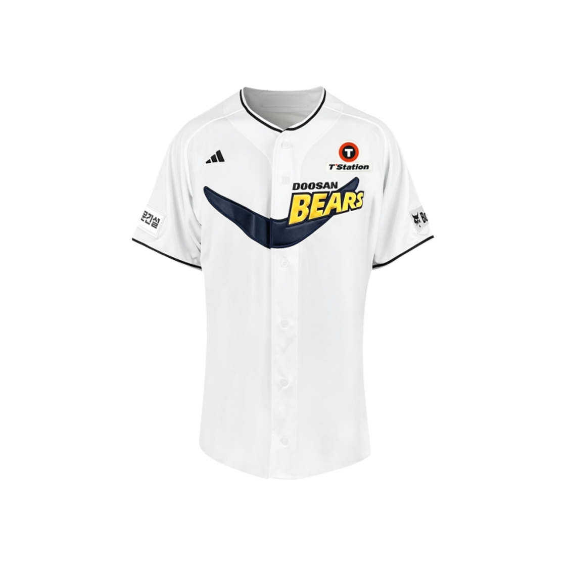 두산 베어스 x 아디다스 어센틱 클래식 유니폼 화이트 (논 마킹 버전) - KR 사이즈(Doosan Bears x Adidas Authentic Classic Uniform White (Non Marking Ver.) - KR Sizing)