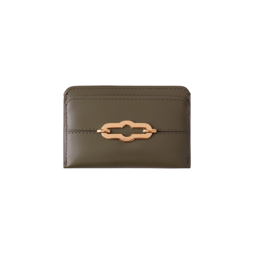 RL8057-603R563 Mulberry Super Lux Calf Pimlico Credit Card Slip Linen Green