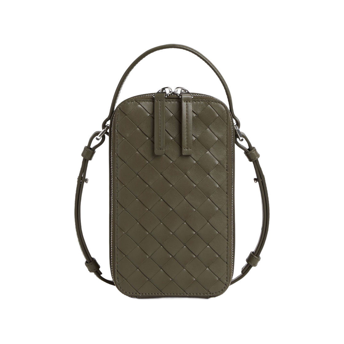 826829V2HL03227 Bottega Veneta Getaway Phone Pouch Cypress