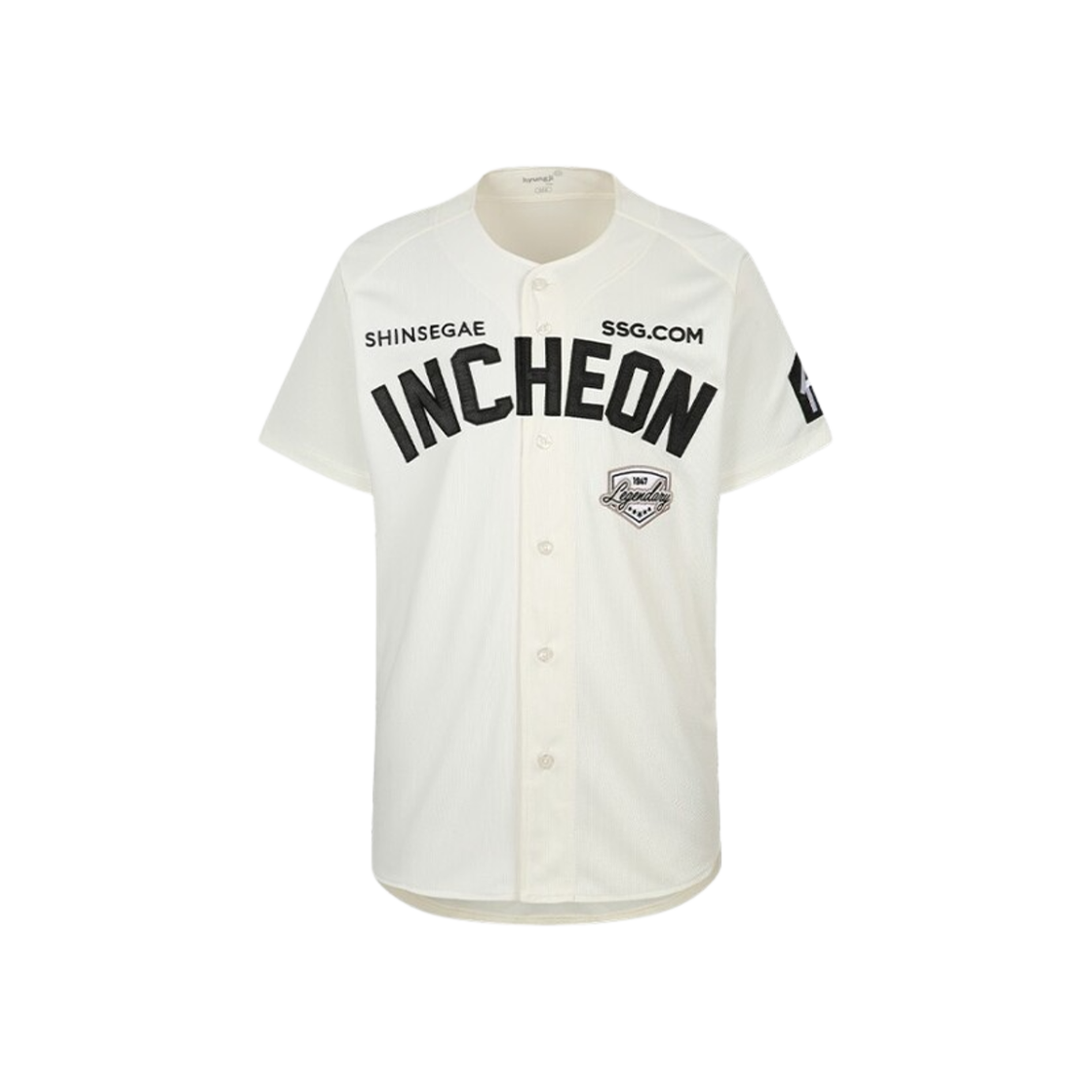 (Kids) SSG 랜더스 레플리카 인천 유니폼 키즈 화이트 (논 마킹 버전)((Kids) SSG Landers Replica Incheon Uniform Kids White (Non Marking Ver.))