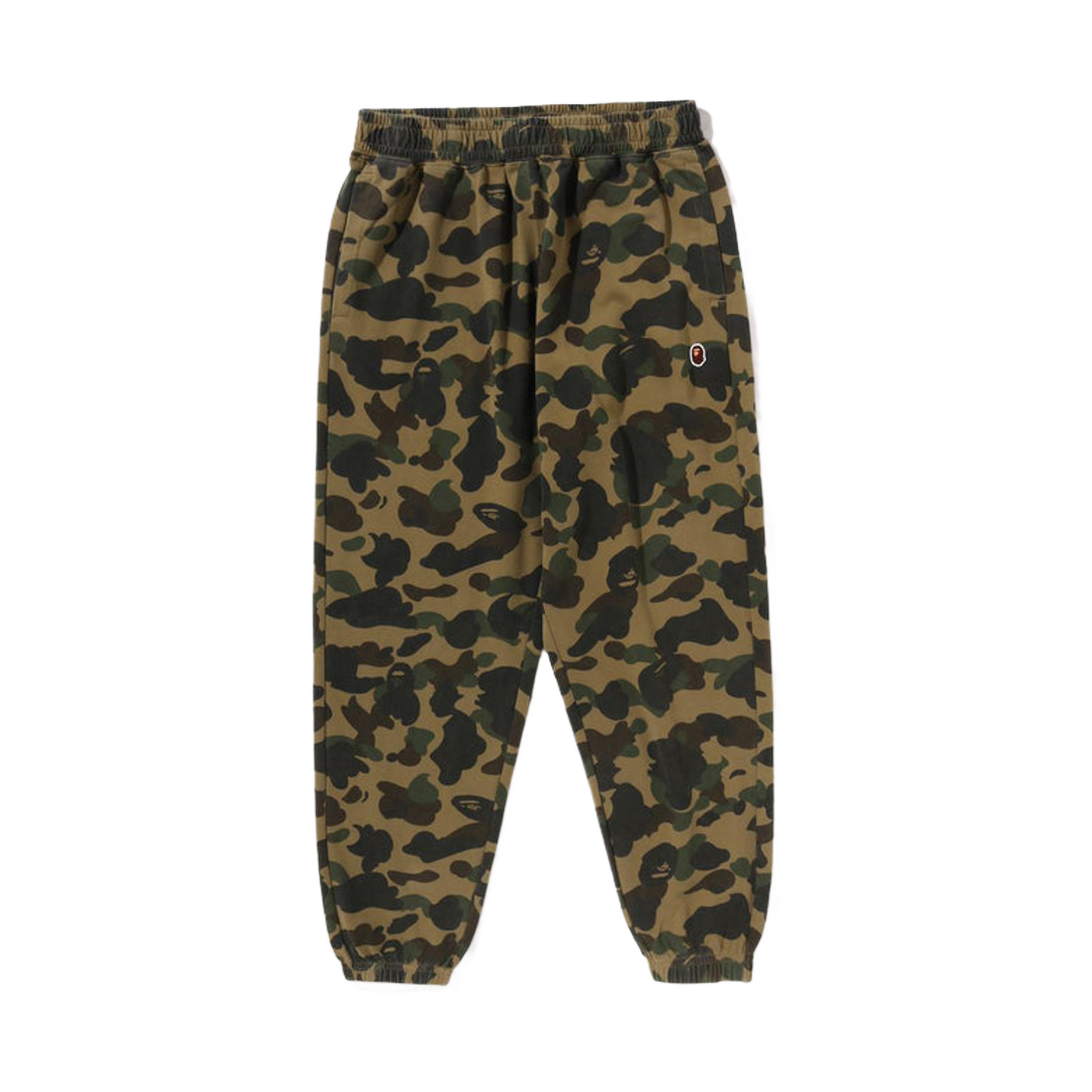 베이프 퍼스트 카모 원 포인트 릴렉스드 핏 스웨트 팬츠 그린(BAPE 1st Camo One Point Relaxed Fit Sweat Pants Green) - 1