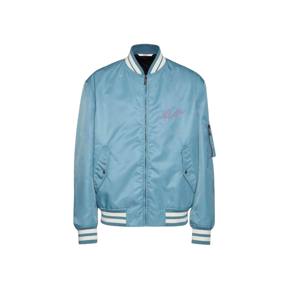 CIF15AD9S02 Valentino Vlogo Signature Print Jacket Light Blue