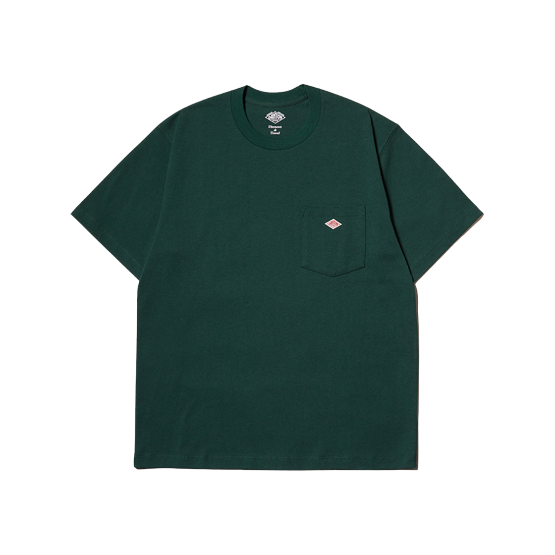 DT-C0198 Danton Plain Short Sleeve Pocket T-Shirt Forest Green