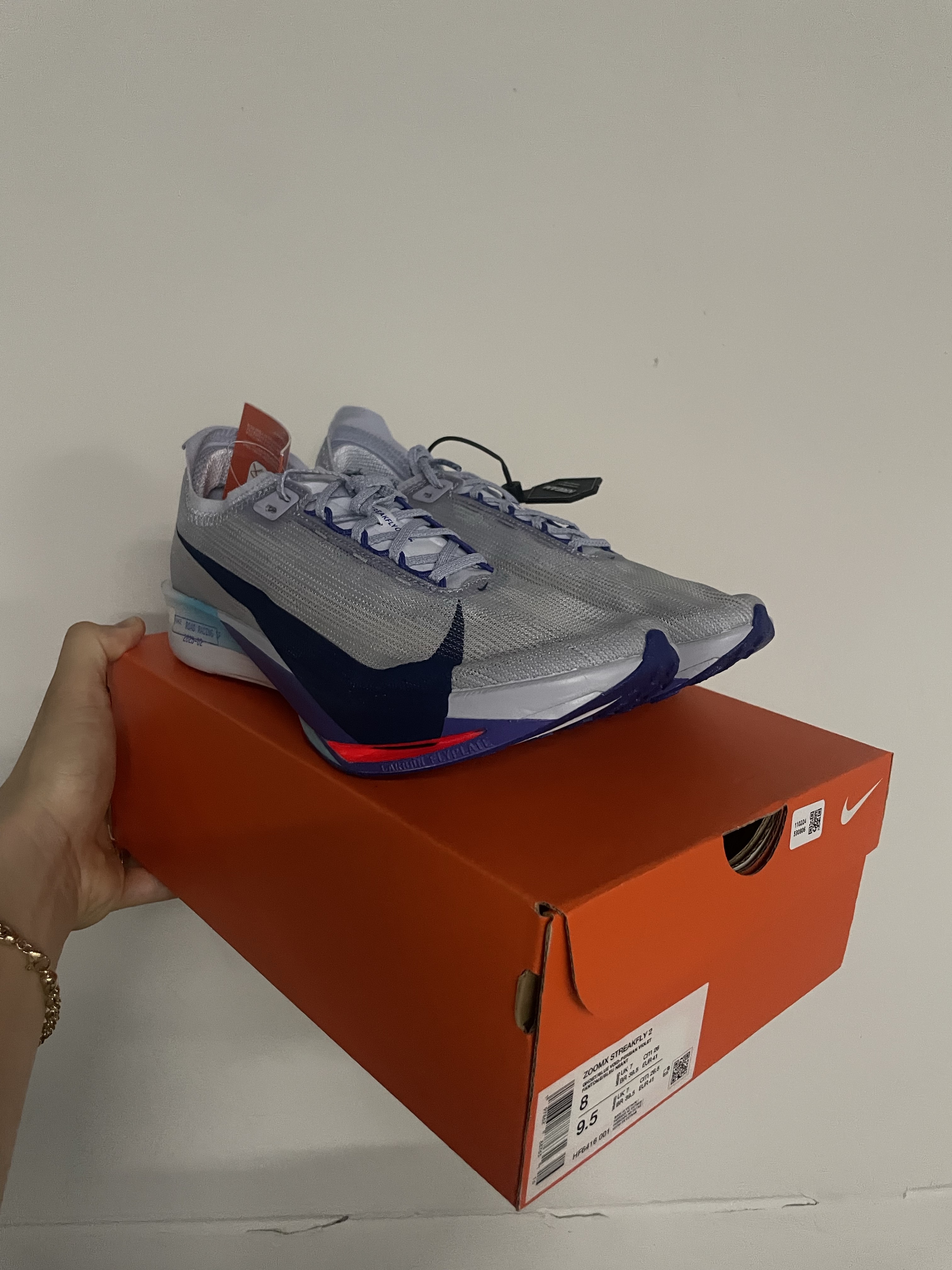 Nike ZoomX Streakfly 2 Ghost Persian Violet 착용 스타일 - 5