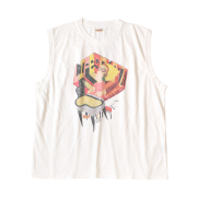 Kapital 20 Jersey Sleeveless Big-T-Shirt Analog Piano Man Pt Kinari