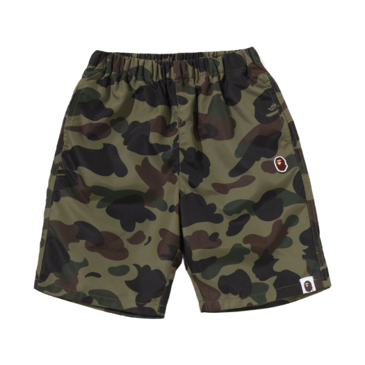 - (Kids) BAPE 1st Camo One Point Beach Shorts Green