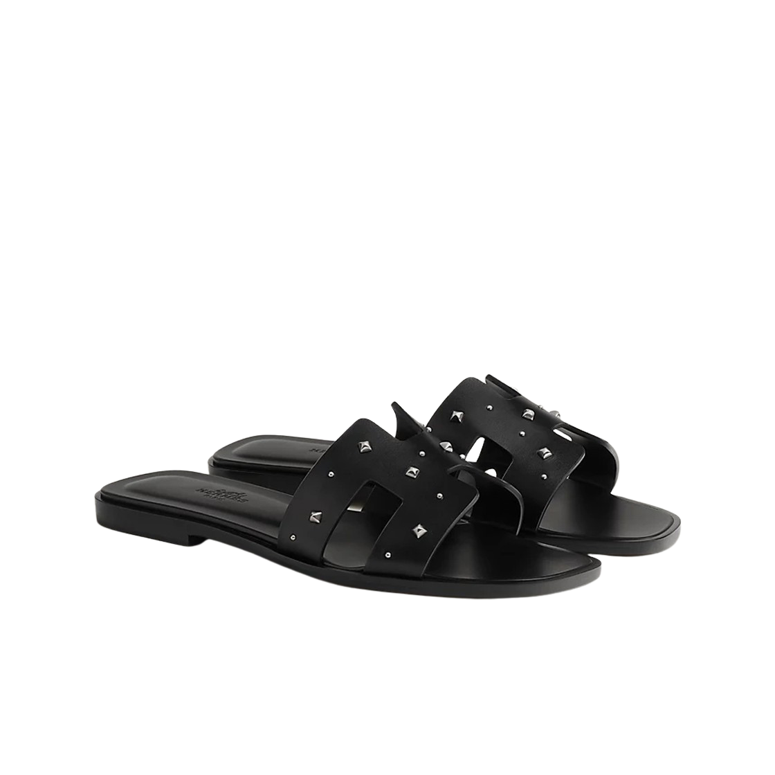 (W) 에르메스 오란 샌들 카프스킨 & 누아((W) Hermes Oran Sandal Calfskin & Noir) - 2
