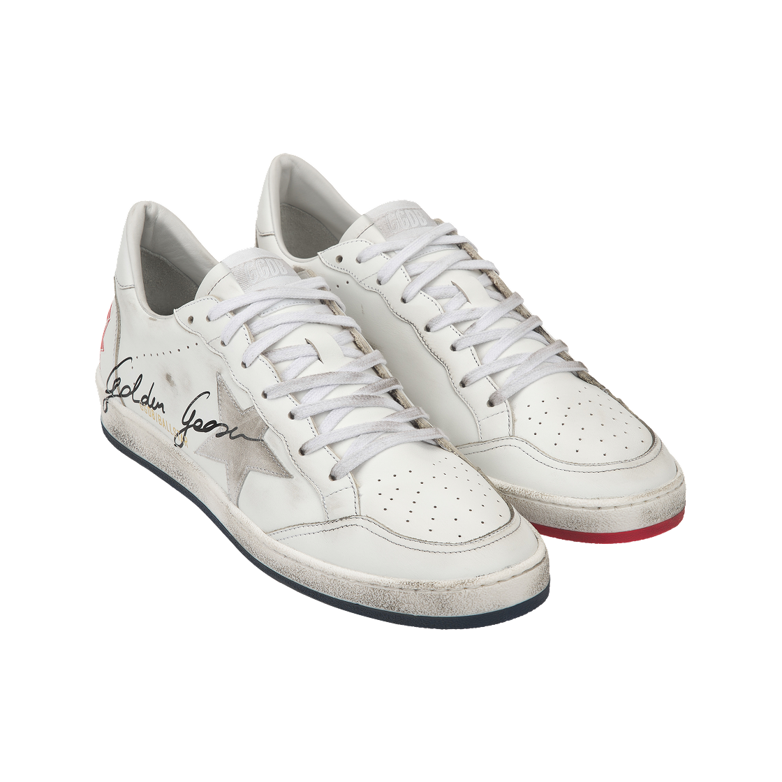 골든구스 볼 스타 블루 레드 화이트탭 스니커즈(Golden Goose Ball Star Blue Red White Heel Tab Sneakers) - 4