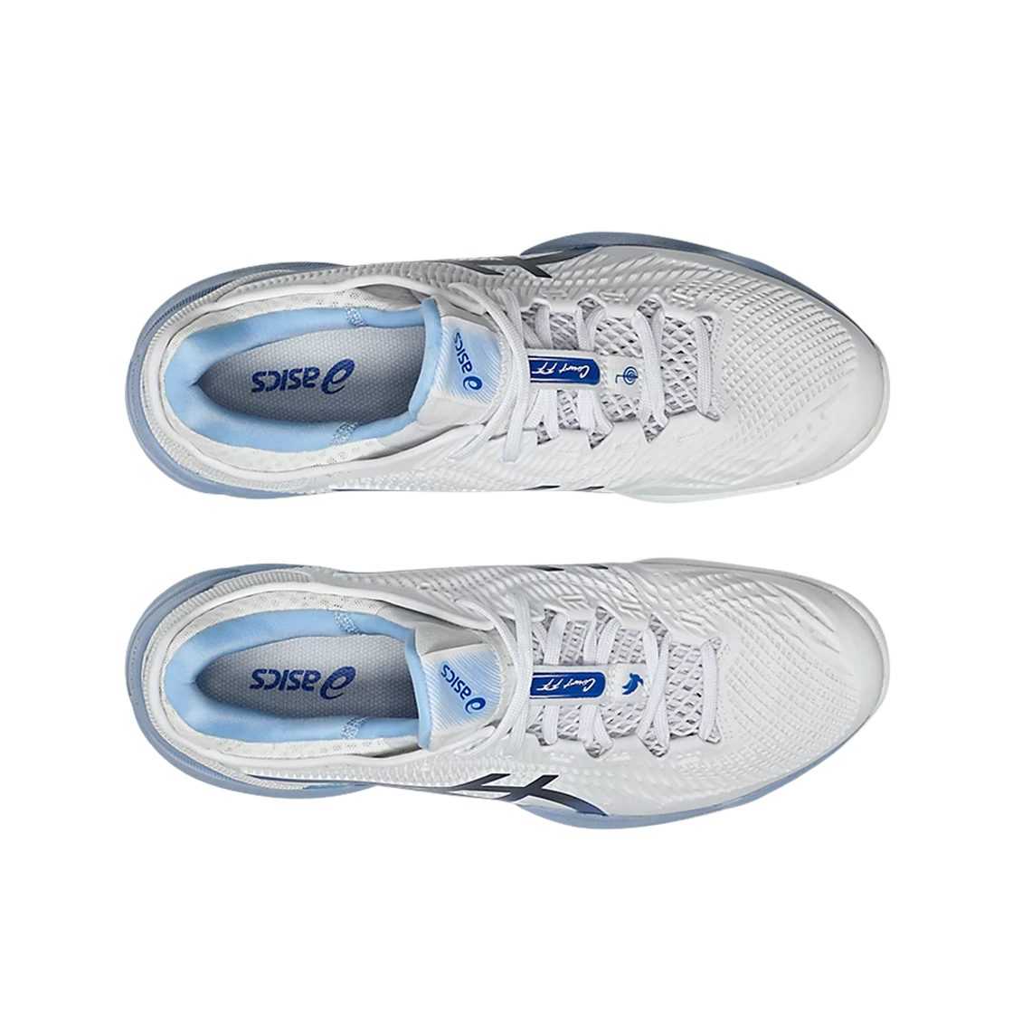 아식스 코트 FF 3 노박 화이트 튜나 블루(Asics Court FF 3 Novak White Tuna Blue) - 2