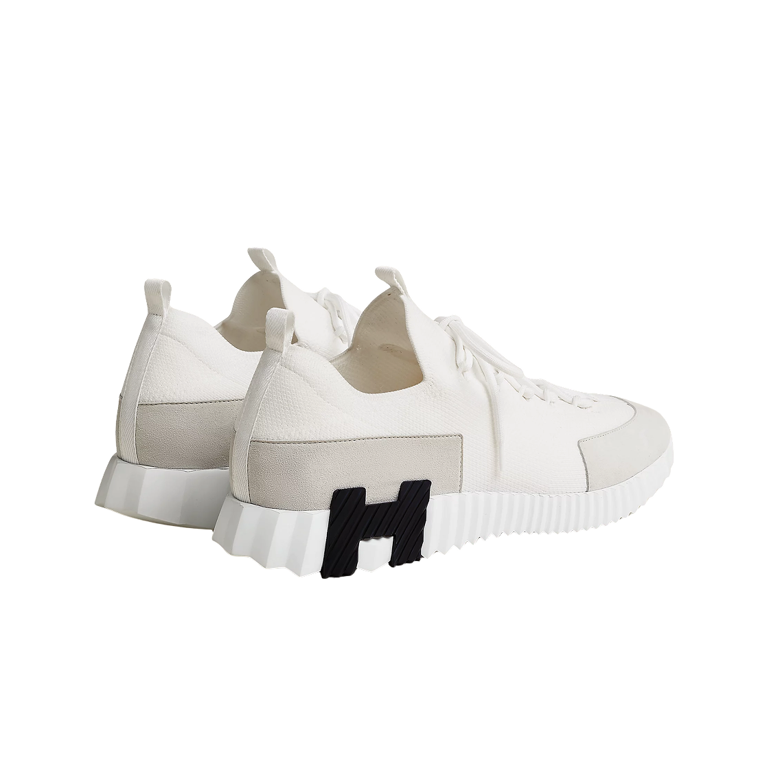 에르메스 리프트 슬립온 스니커즈 니트 스웨이드 고트스킨 & 블랑(Hermes Lift Slip On Sneakers Knit Suede Goatskin & Blanc) - 2
