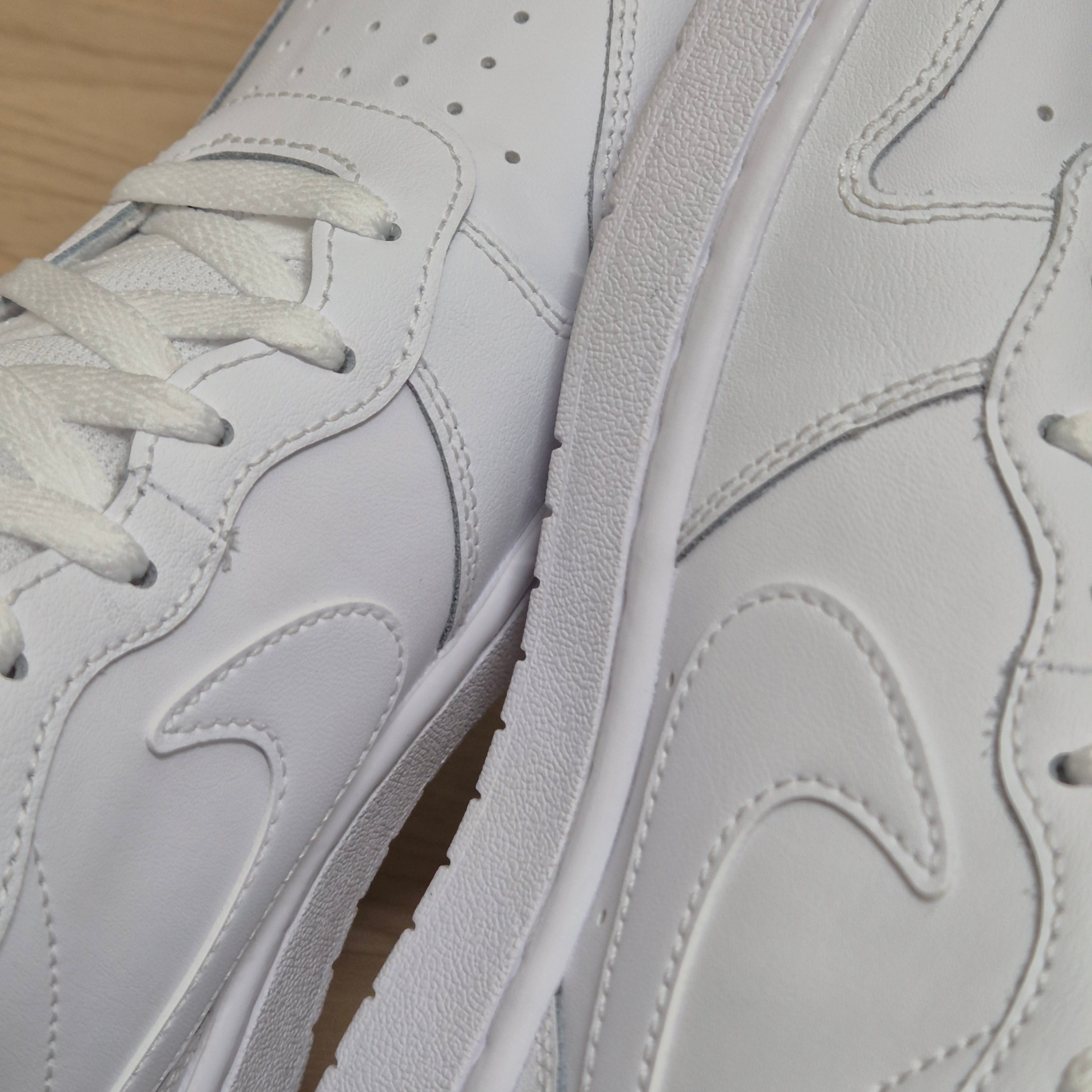 (GS) Nike Court Borough Low 2 Triple White 착용 스타일 - 3