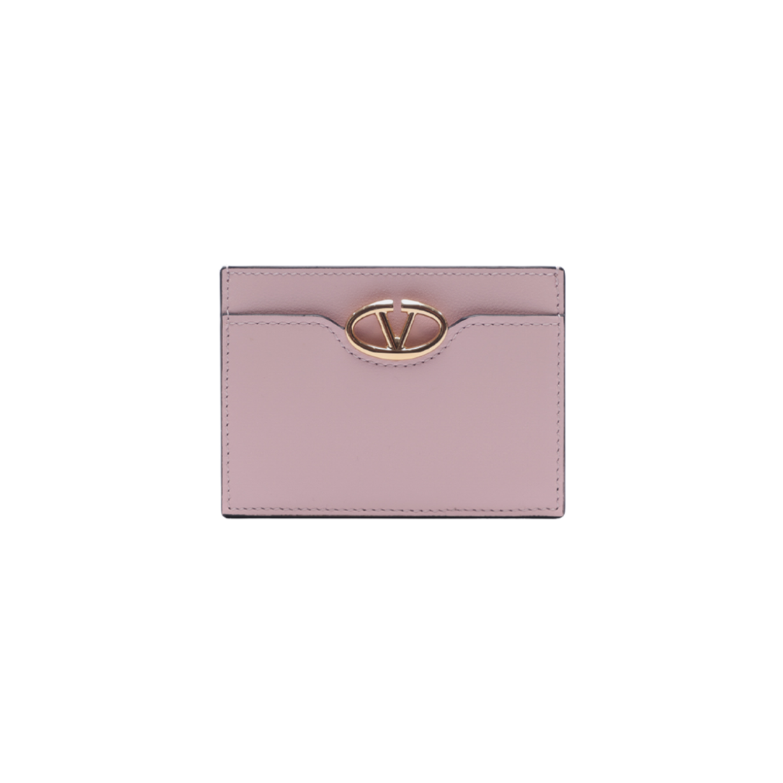 발렌티노 브이로고 레더 카드 홀더 로즈 쿼츠(Valentino Vlogo Leather Card Holder Rose Quartz)
