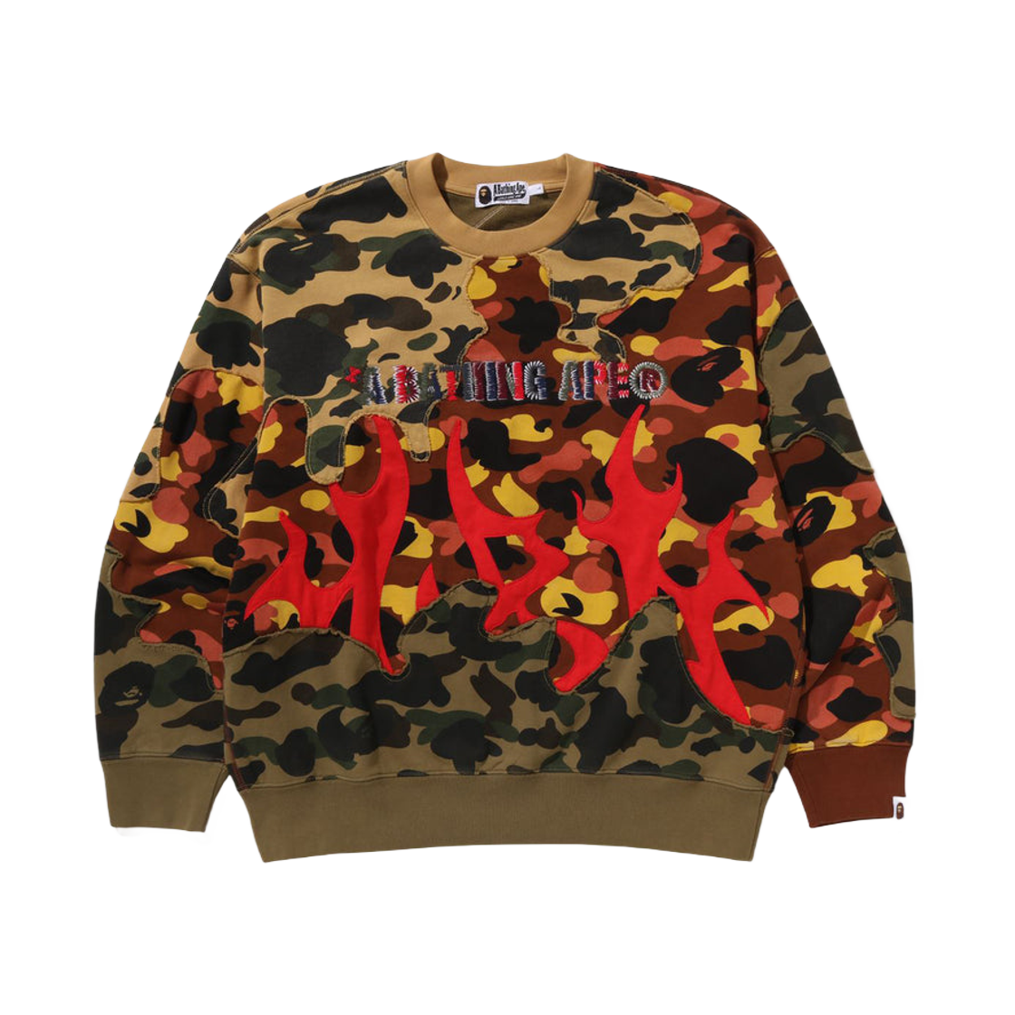 베이프 퍼스트 카모 업사이클 릴렉스드 핏 크루넥 스웨트셔츠 멀티(BAPE 1st Camo Upcycled Relaxed Fit Crewneck Sweatshirt Multi) - 1