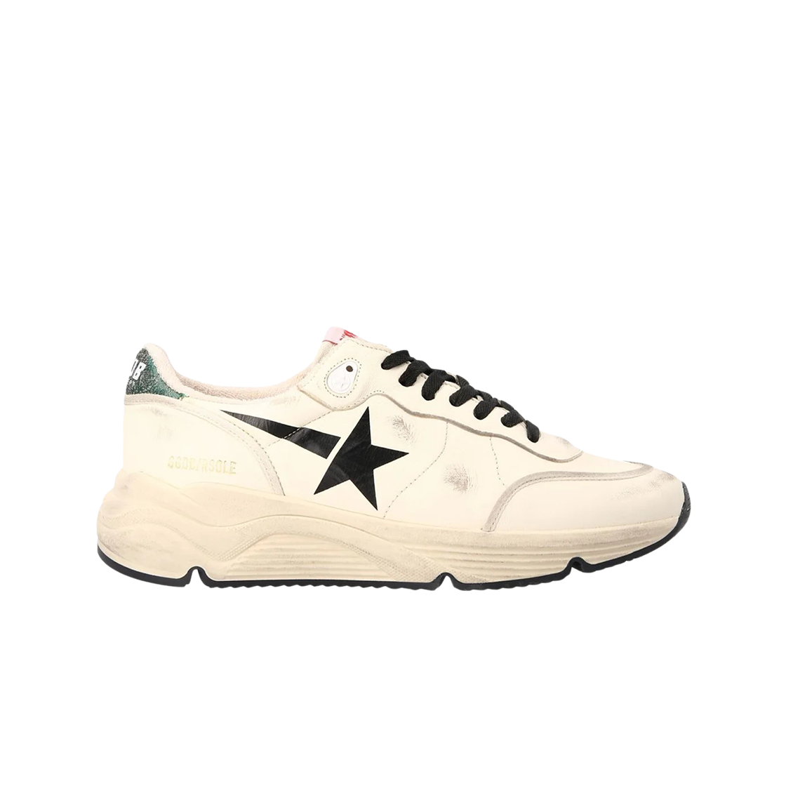 골든구스 풀 쿼터 러닝 솔 스니커즈 더티 화이트 블랙(Golden Goose Full Quarter Running Sole Sneakers Dirty White Black) - 1