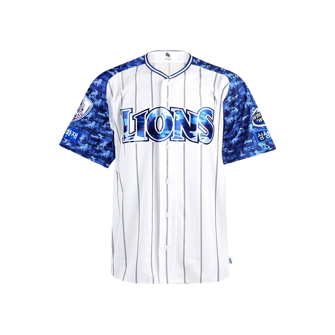 - Samsung Lions 2025 Professional Military Uniform White Blue (Non Marking Ver.)