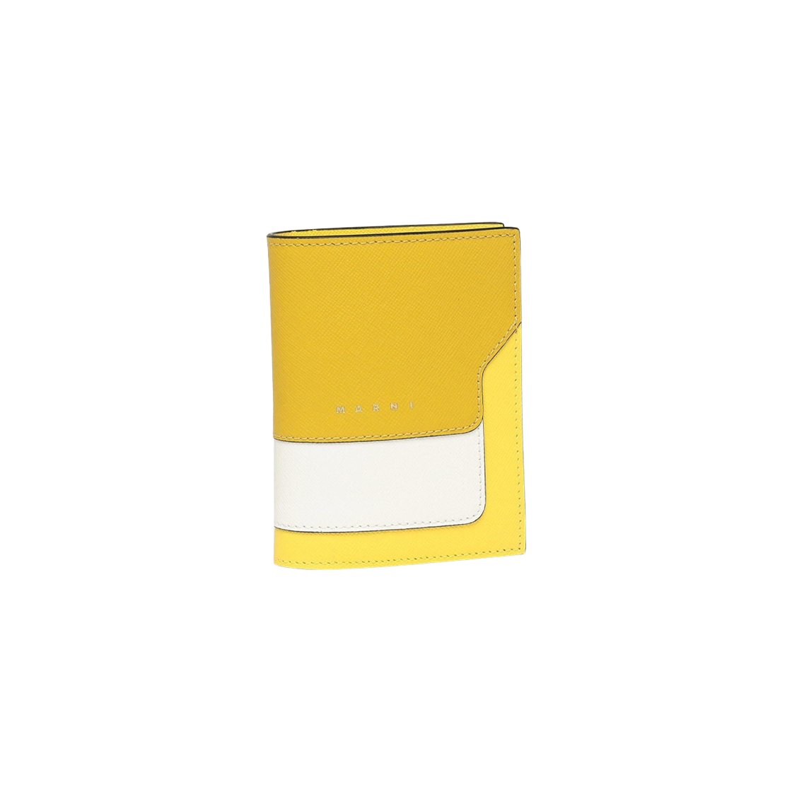마르니 사피아노 반지갑 라이트 토파즈 릴리 화이트(Marni Saffiano Bi-Fold Wallet Light Topaz Lily White)