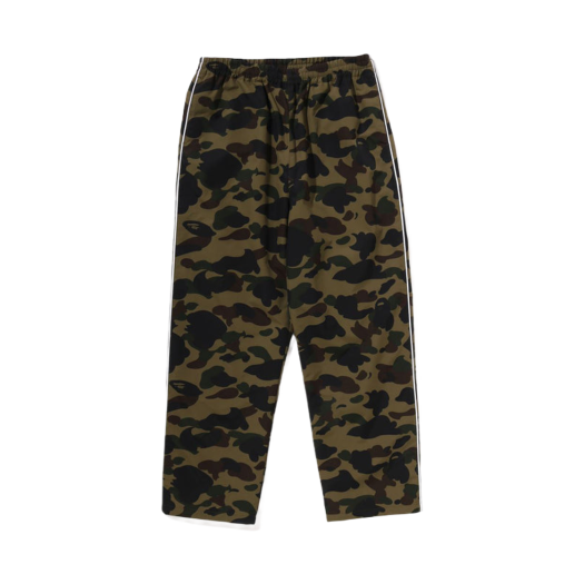- (W) BAPE 1st Camo Track Pants Green