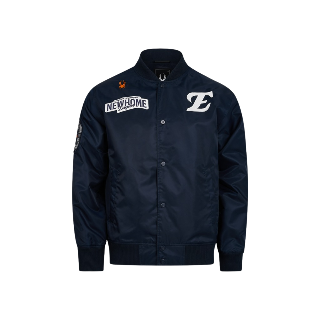 한화 이글스 스파이더 25 뉴스타디움 컬렉션 나일론 바시티 자켓 네이비(Hanwha Eagles Spyder 25 New Stadium Collection Nylon Varsity Jacket Navy)