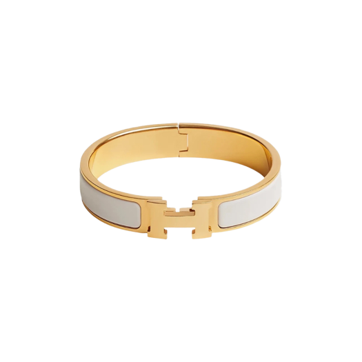 ITVE8HC66M44 Hermes Clic H White & Gold PM